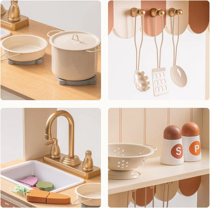 Wooden Children's Kitchen Play Set