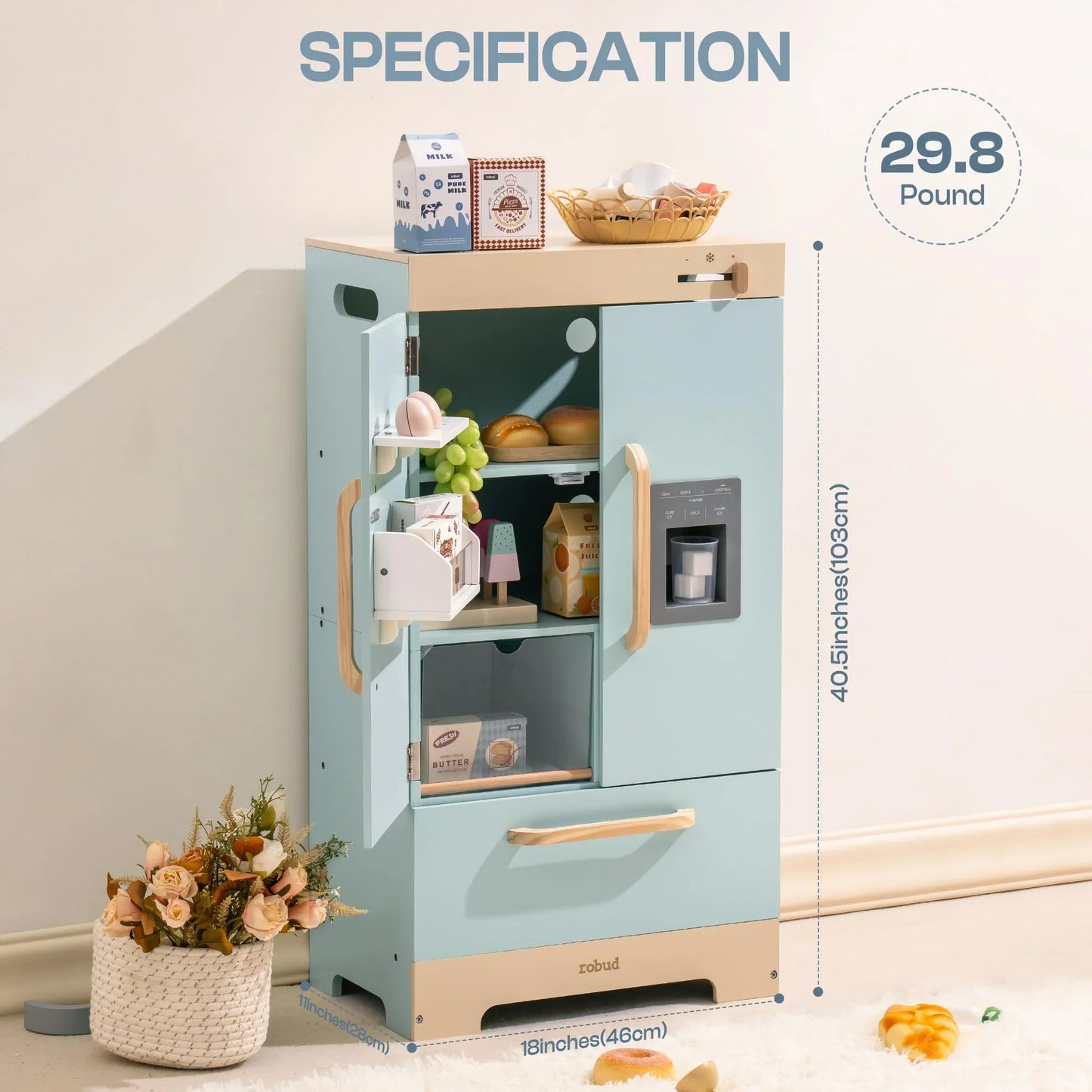 Robot Robud Play Kitchen Fridge