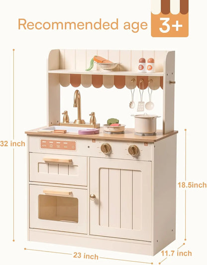 Wooden Children's Kitchen Play Set