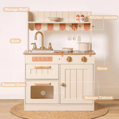 Wooden Children's Kitchen Play Set