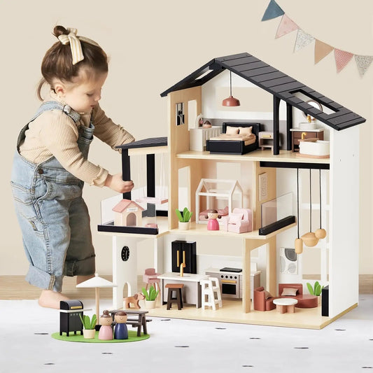Wooden dollhouse